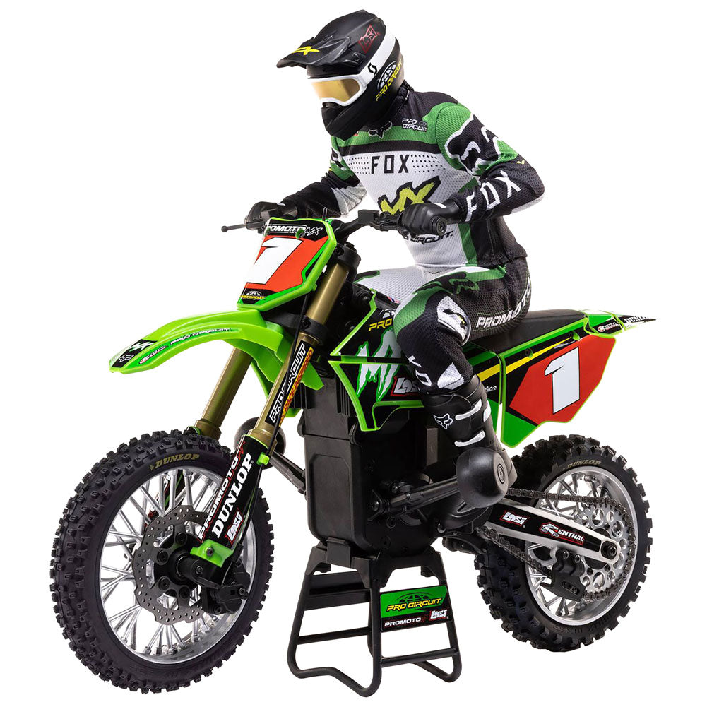 Losi Promoto-MX Motorcycle 1:4 Scale Green#LOS060002