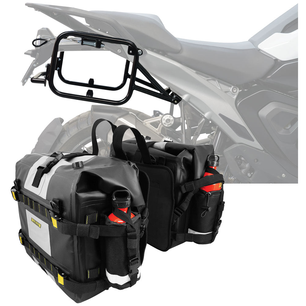 Tusk Pannier Racks with Nelson Rigg Hurricane Dry Saddlebags#214944-P ...