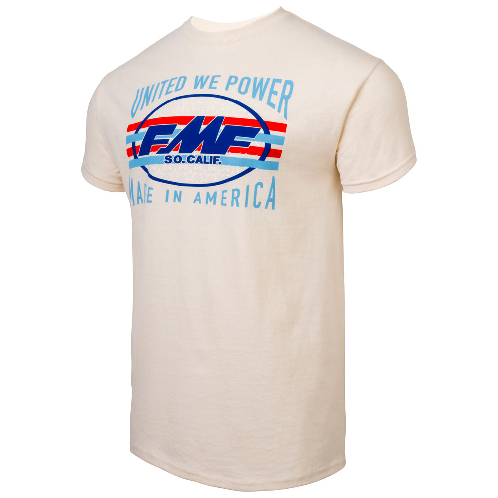 FMF Stripe USA T-Shirt Small Natural#FA23118901R-NAT-S