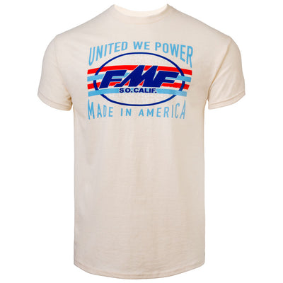 FMF Stripe USA T-Shirt Small Natural#FA23118901R-NAT-S