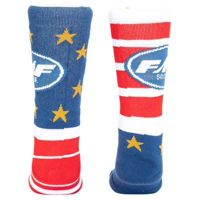 FMF Flagged Socks Size 10-13#FA24194903-WHT-OS