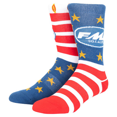 FMF Flagged Socks Size 10-13#FA24194903-WHT-OS