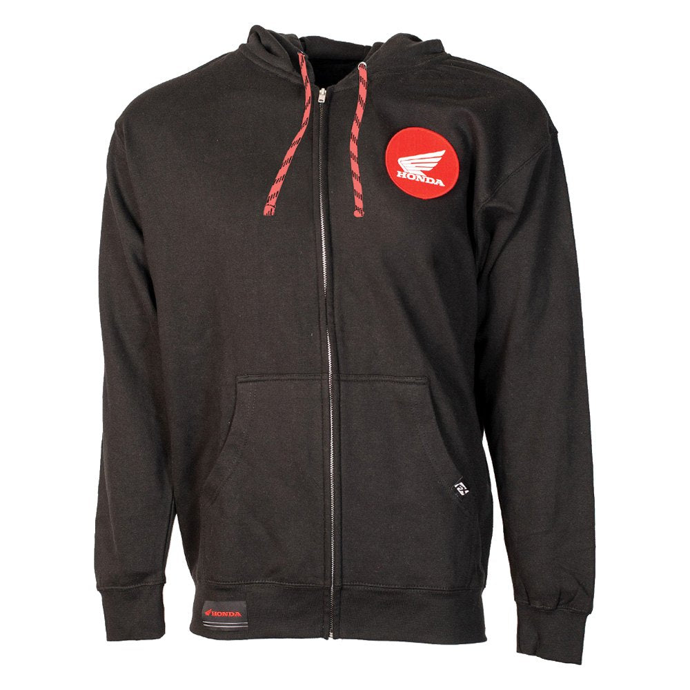 Factory Effex Honda Badge Zip-Up Hoody (Medium, Black)#mpn_22-88322