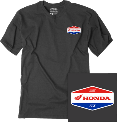 Factory Effex Honda Stadium T-Shirt Heather Charcoal 2XL#mpn_27-87338