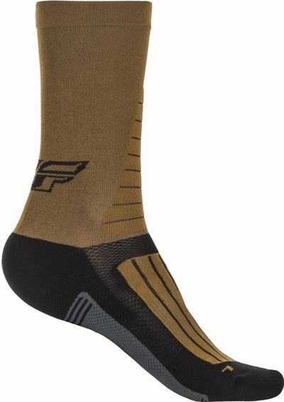 FLY FACTORY RIDER SOCKS KHAKI/BLACK/GREY LG/XL#mpn_350-0527L