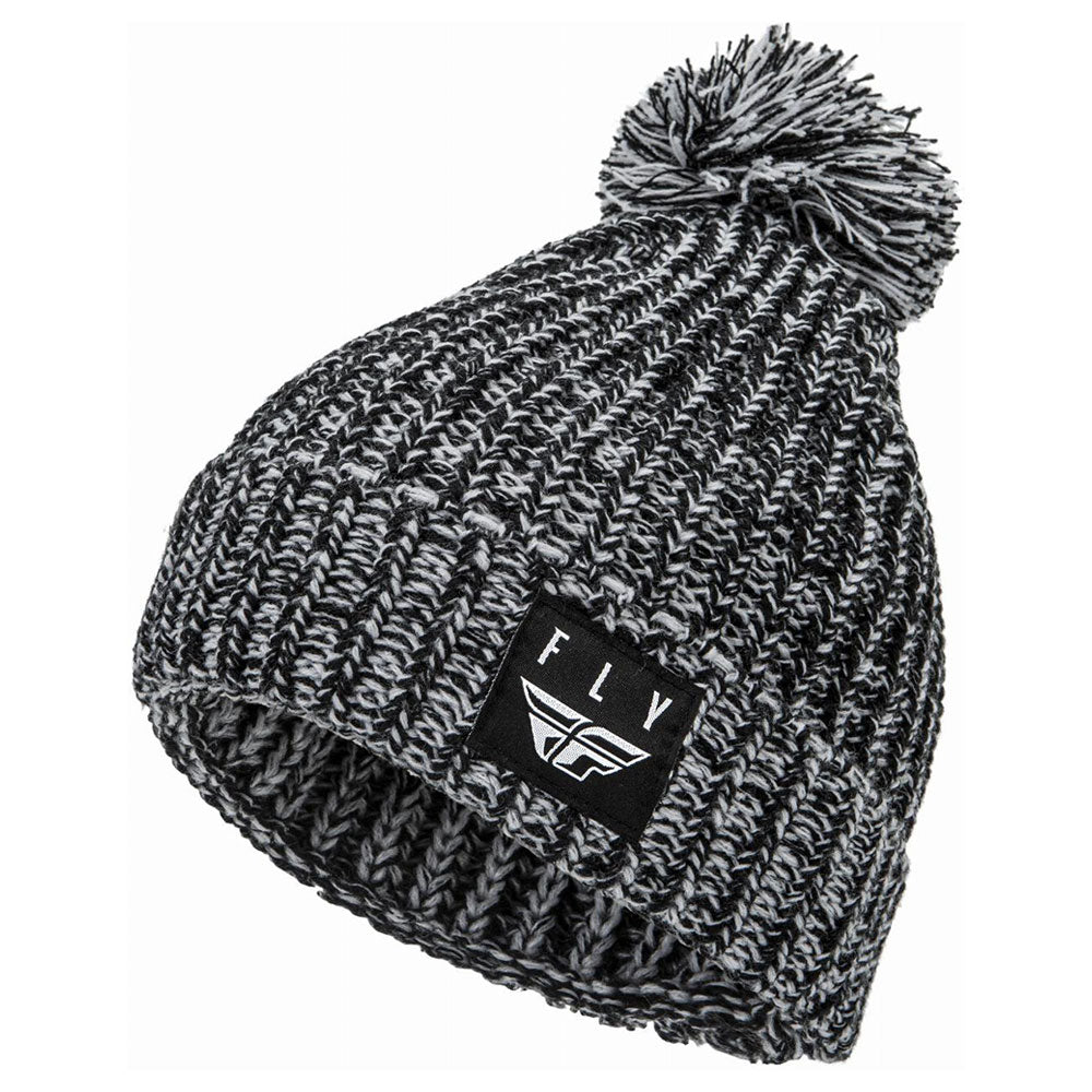 FLY POM BEANIE BLACK/WHITE #351-0160