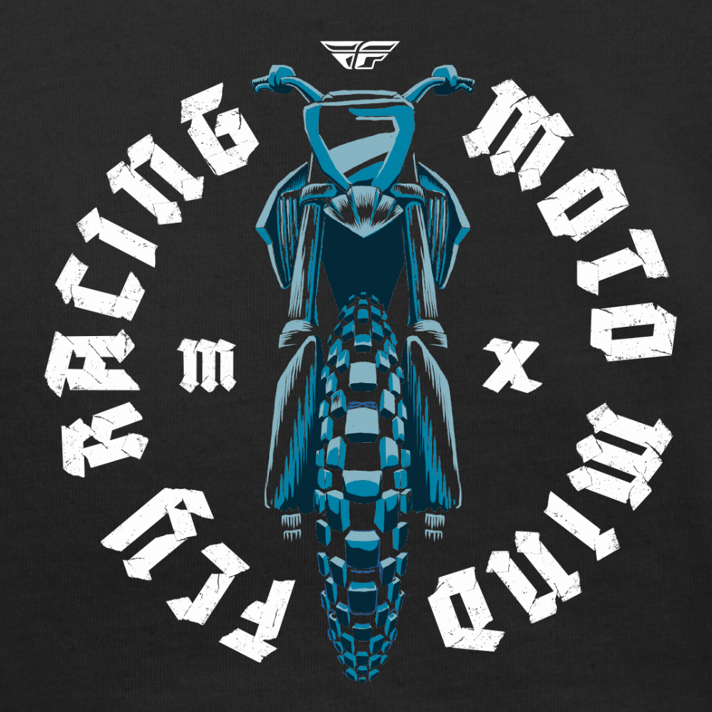 YOUTH FLY MOTO MIND TEE BLACK YL#mpn_352-0430YL