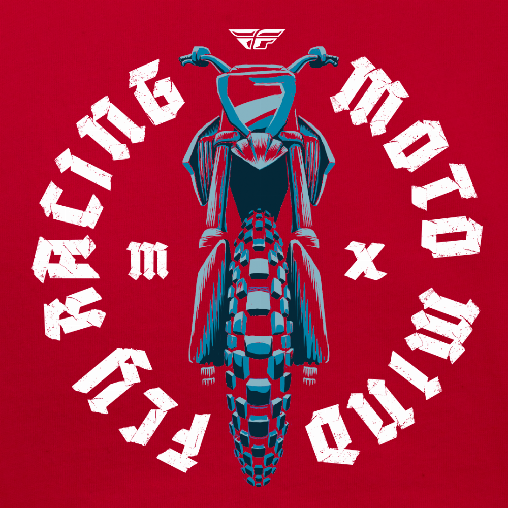 YOUTH FLY MOTO MIND TEE RED YL#mpn_352-0432YL