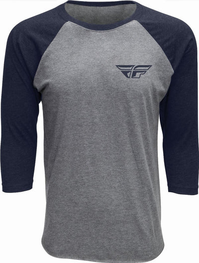 FLY ART 3/4 SLEEVE TEE NAVY 2X#mpn_352-06512X