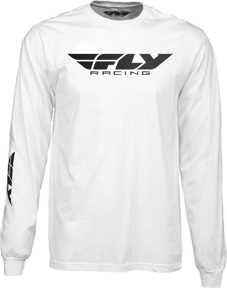 FLY CORPORATE LONG SLEEVE TEE WHITE MD#mpn_352-4144M