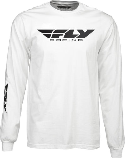 FLY CORPORATE LONG SLEEVE TEE WHITE SM#mpn_352-4144S