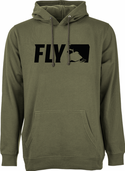 FLY PRIMARY HOODIE MILITARY GREEN 3X#mpn_354-01633X