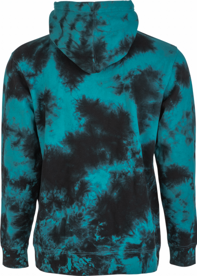 FLY TIE-DYE PULLOVER HOODIE TURQUOISE/BLACK MD#mpn_354-0261M