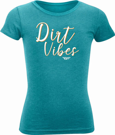 Fly Racing Girl's  Dirt Vibes Tee Raspberry #356-0520YL