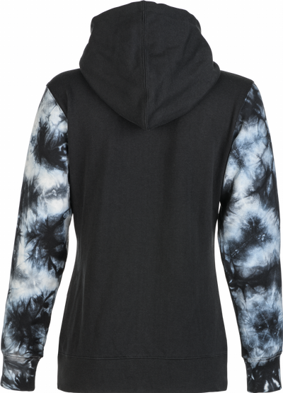 WOMEN'S FLY TIE-DYE ZIP UP HOODIE BLACK/GREY XL#mpn_358-0070X