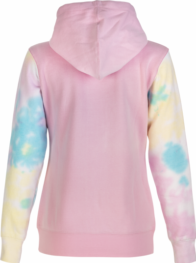 WOMEN'S FLY TIE-DYE ZIP UP HOODIE PINK/YELLOW/BLUE SM#mpn_358-0071S