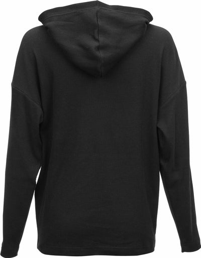 WOMEN'S FLY OVERSIZED THERMAL HOODIE BLACK LG#mpn_358-0140L