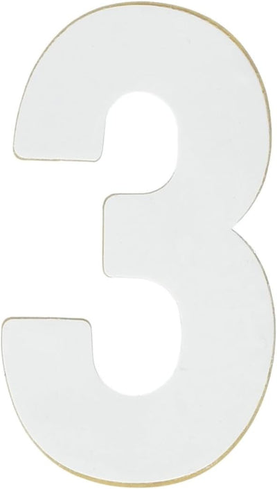 Factory Effex Pro Number Graphics White 4"#mpn_04-2563