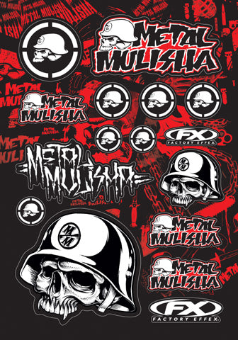 Factory Effex Sponsor/Logo Sticker Sheets Metal Mulisha 2015#mpn_14-68050