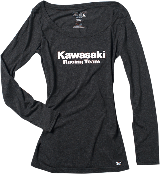 Factory Effex Women's Kawasaki Long Sleeve T-Shirt Black Large#mpn_20-87114