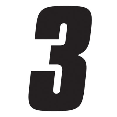 Factory Effex Numbers Factory 2015 4" Black 3#mpn_08-90003