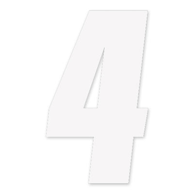 Factory Effex Numbers Factory 2015 6" White 4#mpn_08-90054