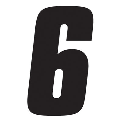 Factory Effex Numbers Factory 2015 7" Black 6#mpn_08-90086