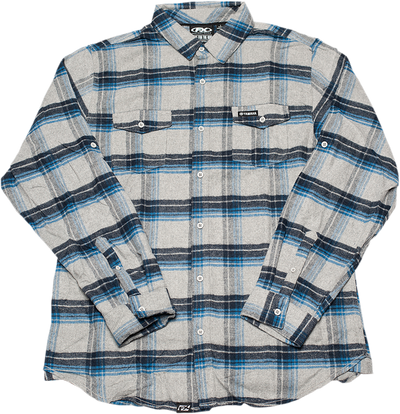 Factory Effex Yamaha Flannel Shirt Blue/Gray Medium#mpn_22-85222