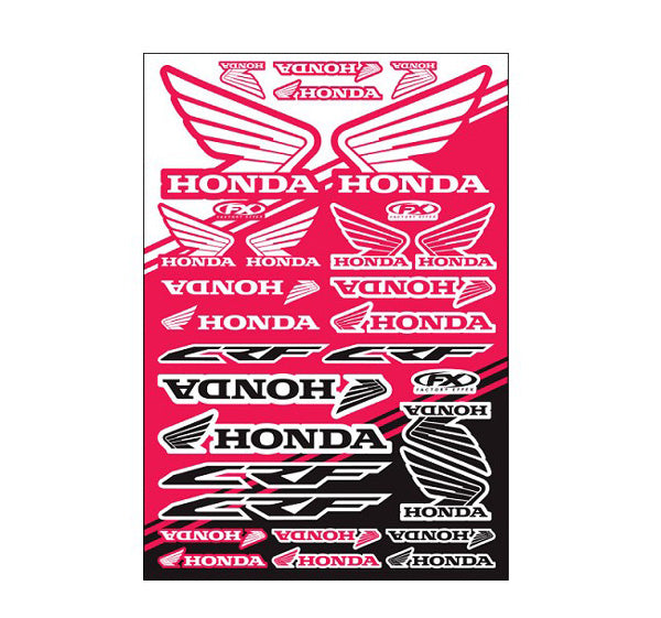 Factory Effex Honda Factory Sticker Sheets Honda CRF#22-68330