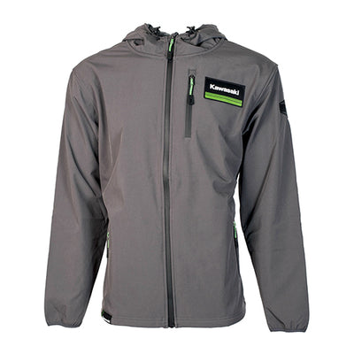 Factory Effex Kawasaki Soft-Shell Jacket Gray (XL)#mpn_22-85116