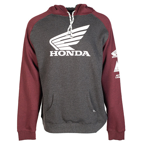 Factory Effex 22-88318 Men's Pullover Hoodie - Burgandy/Charcoal Gray XX-Large #22-88318