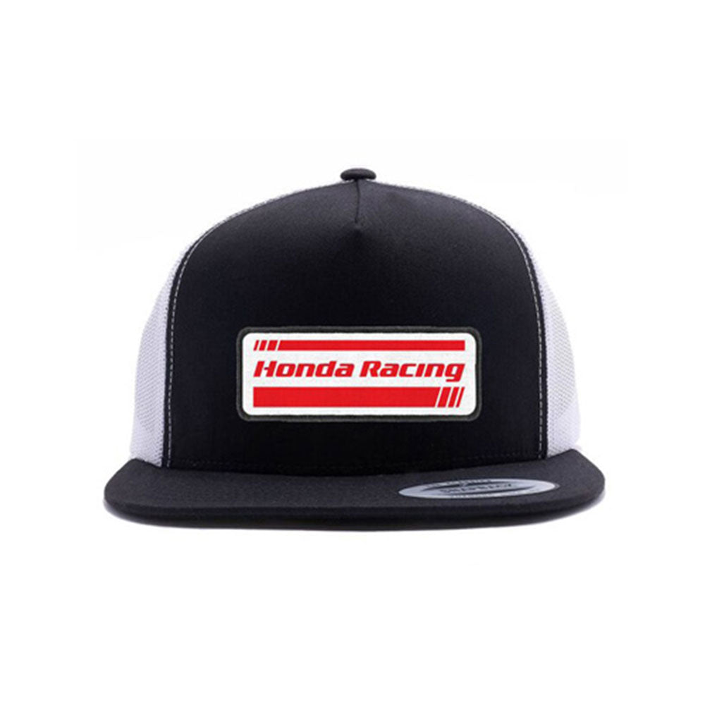 Factory Effex 22-86304 Racing Snapback Hat - Black/White #22-86304