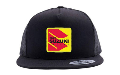 Factory Effex Suzuki Racing Snapback Hat Black/Grey Mesh Os#mpn_22-86402