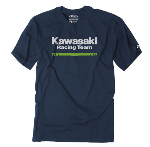 Factory Effex Kawasaki Stripes T-Shirt Navy (M)#mpn_22-87102