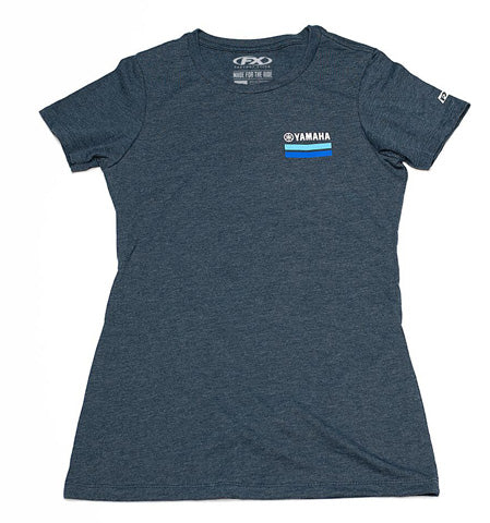 Factory Effex Yamaha Chevron Women's T-Shirt Heather Navy (XL)#mpn_22-87236