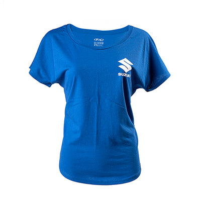 Factory Effex Suzuki Icon Women's Dolman T-Shirt Royal Blue (S)#mpn_22-87440