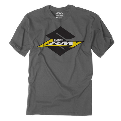 Factory Effex 22-83402 Youth Army T-Shirt - Charcoal Medium #22-83402