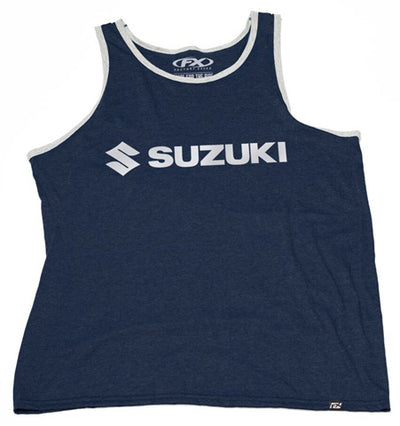 Factory Effex Suzuki Tank Top Navy Heather Gray (XXL)#mpn_22-87458