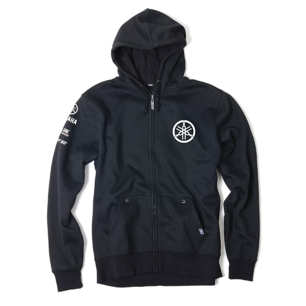 Factory Effex Yamaha Tuning Fork Zip-Up Sweatshirt Black (L)#mpn_16-88254