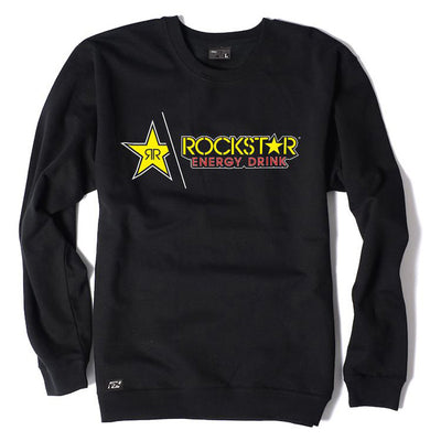 Factory Effex Rockstar Split Crew Sweatshirt Black (L)#mpn_17-88634