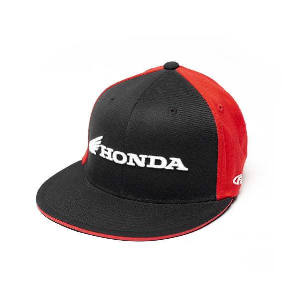 FX HONDA HORIZONTAL FLEX-STYLE HAT / BLACK-RED (S/M)#15-88340