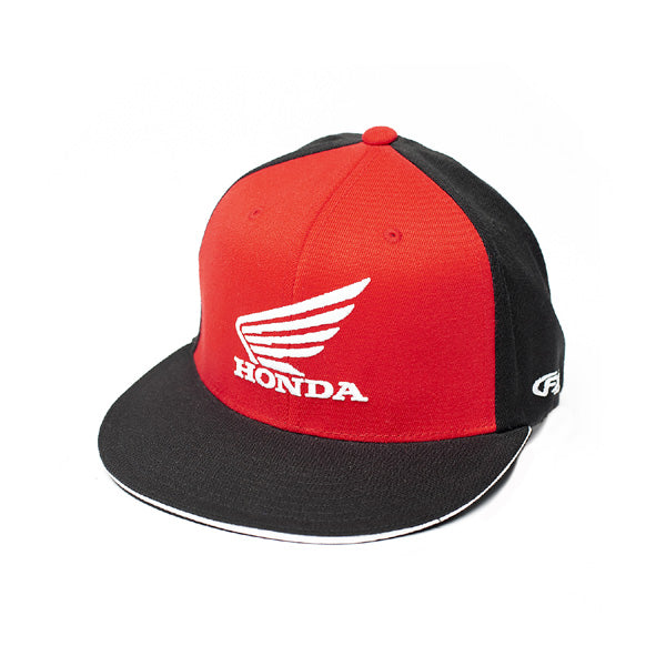 FACTORY EFFEX HONDA BIG FLEX-STYLE HAT / RED-BLACK (S/M)#15-88344