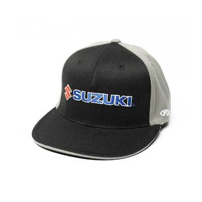 FACTORY EFFEX SUZUKI TEAM FLEX-STYLE HAT / BLACK-GREY (S/M)#mpn_15-88454