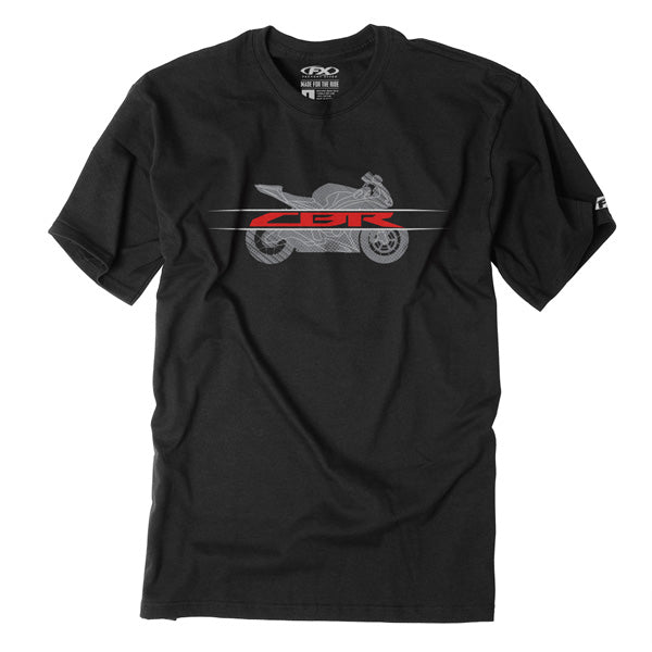 Factory Effex 16-88300 Men's Cbr T-Shirt - Black (M) #16-88300