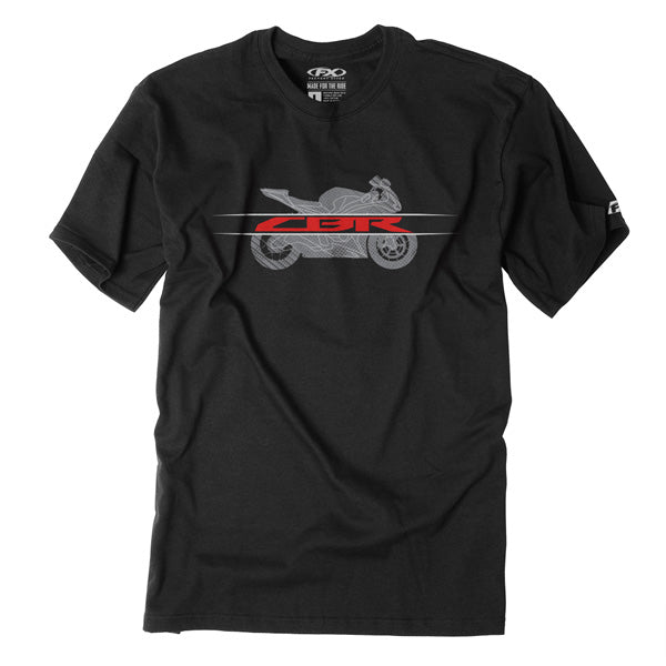 Factory Effex 16-88302 Men's Cbr T-Shirt - Black (L) #16-88302