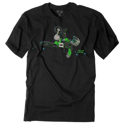 FACTORY EFFEX FX MOTO KIDS GREEN YOUTH T-SHIRT / BLACK (S)#mpn_19-83730