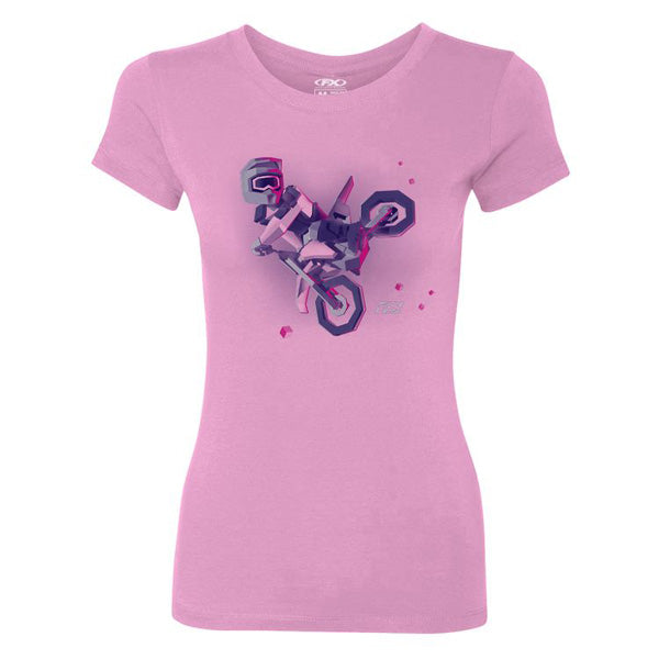 FX FX MOTO KIDS GIRLS YOUTH T-SHIRT / LT. PINK (XL)#mpn_21-83716