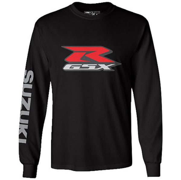 Factory Effex 17-87414 Men's Gsxr Logo Longsleeve T-Shirt - Black (L) #17-87414