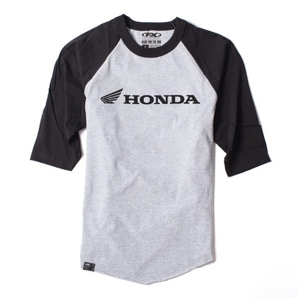 HONDA MEN'S BASEBALL SHIRT / HEATHER GRAY-BLACK (M)#mpn_17-87322