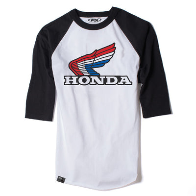 FX HONDA VINTAGE BASEBALL T-SHIRT / WHITE-BLACK (M)#mpn_17-87332